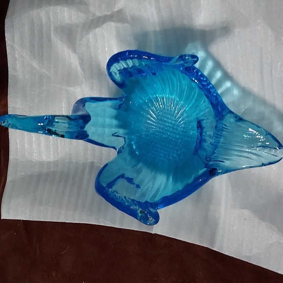 Handblown Glass Blue Swan Candy Dish,Key or Fob holder,Change,Jewerly - Picture 3 of 9